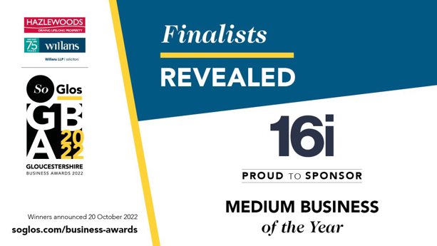 16i sponsor SoGlos Gloucestershire Business Awards 2022